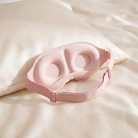 Pink | 3D Sculpted Breathable Sleep Mask, inside strap closeup