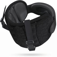 Upgrade Set | Blackout Sleep Mask & Neck Pillow Travel Set, mask and headrest on white